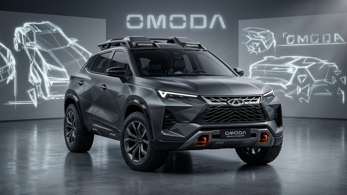 Inédito Omoda X tem teaser revelado: veja o novo crossover futurista