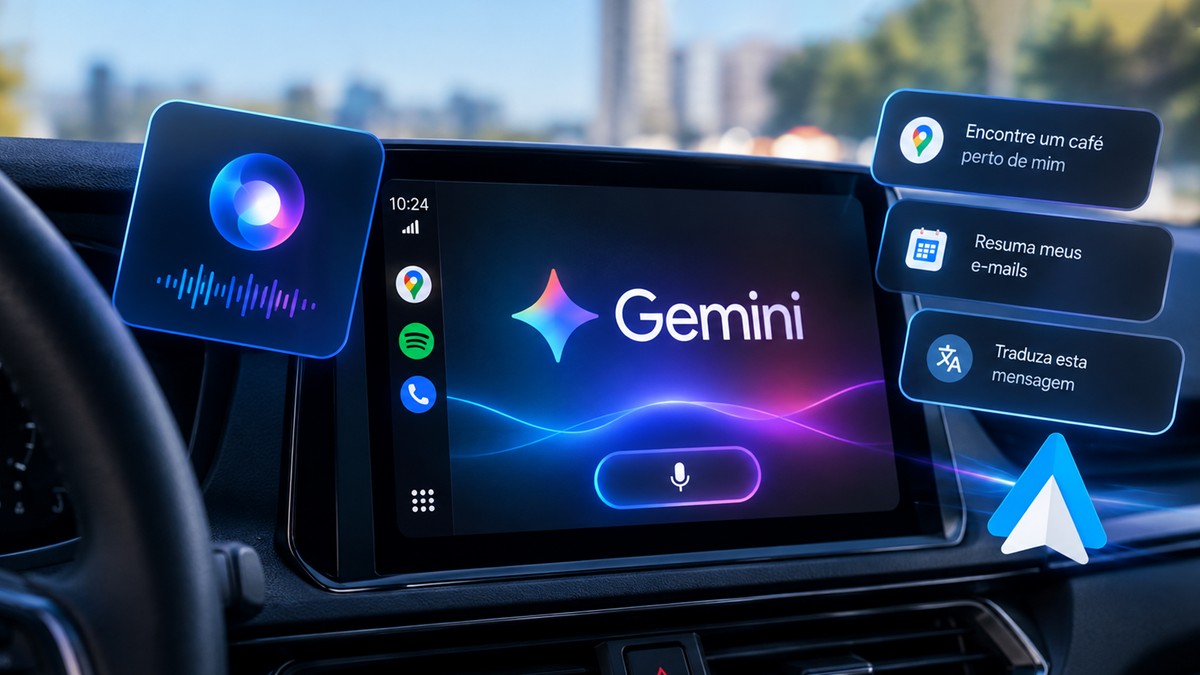 Vazou! Google testa nova animação e recursos inéditos para o Gemini no Android Auto