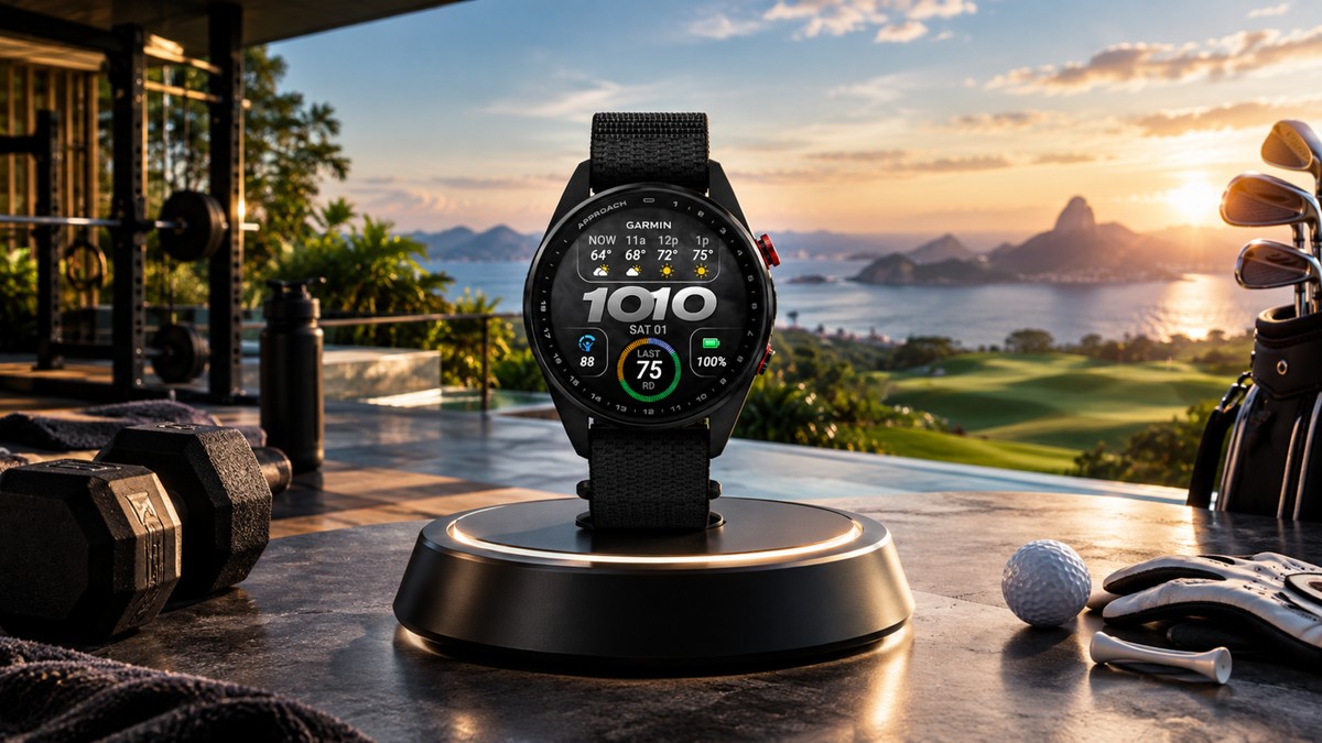 Garmin lança Approach S72 com métricas avançadas de treino, ECG e até 16 dias de bateria