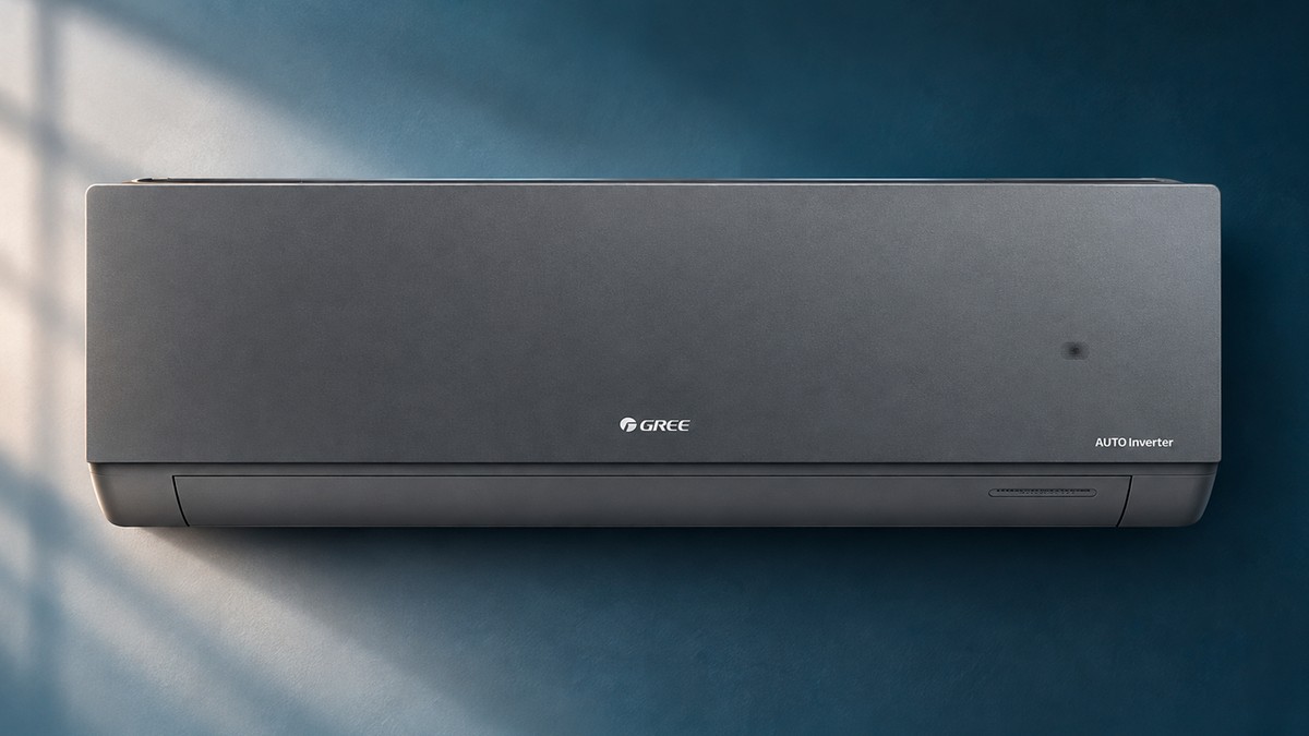 Gree apresenta ar-condicionado G-Diamond Side e linha com IA em design preto fosco