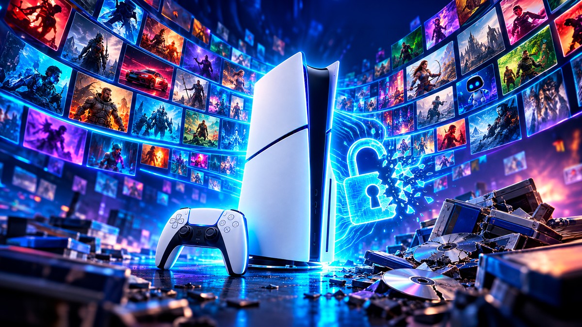 Jailbreak do PS5 libera quase 2 mil jogos grátis em meio à revolta com o fim da mídia física