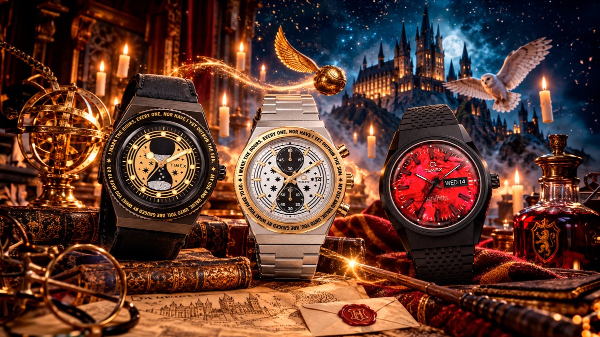 Timex lança três relógios de Harry Potter com visual mágico inspirado no Vira-Tempo