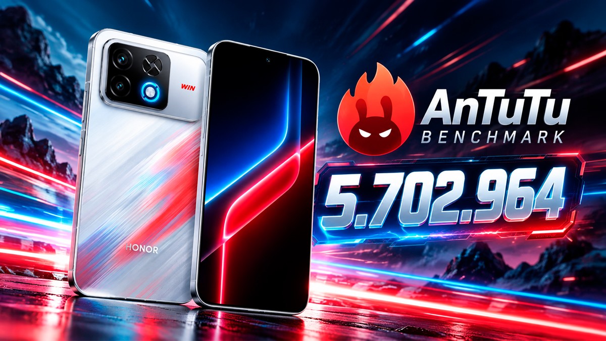 5,7 milhões! Honor Win 2 quebra recorde no AnTuTu e vaza com bateria gigante