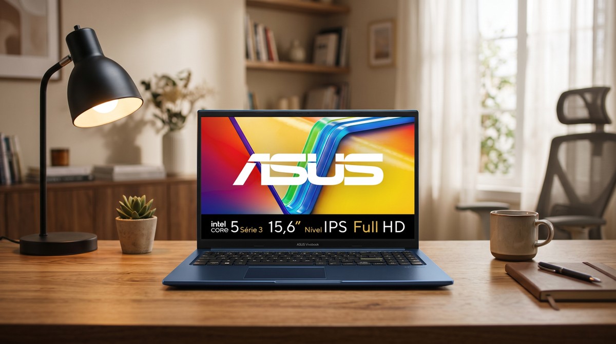 ASUS Vivobook 15 entra em oferta por até 21x: notebook com tela IPS, Core 5 e SSD de 512 GB