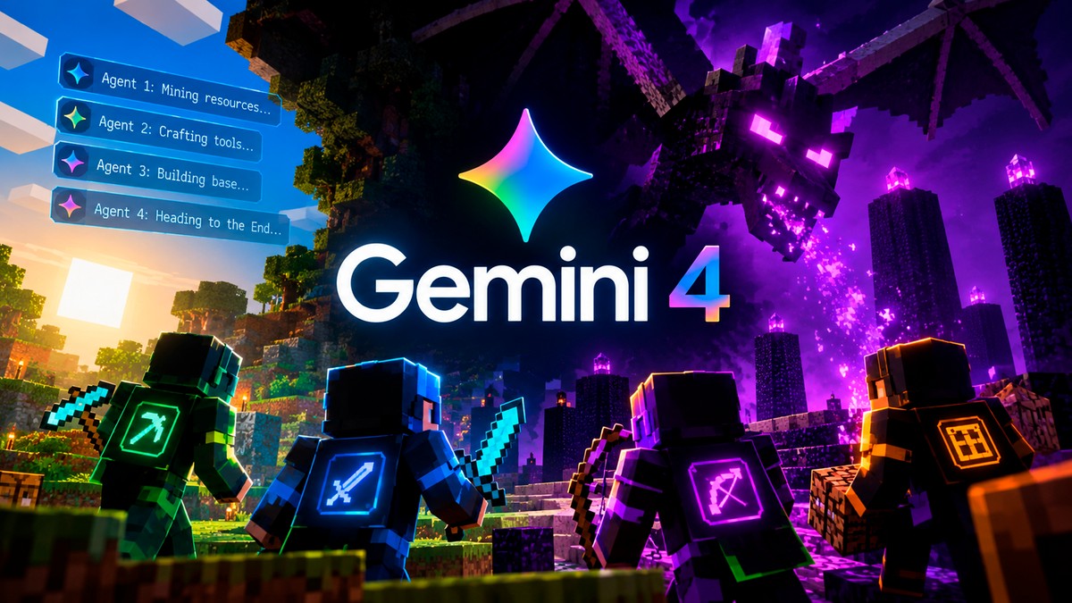 A IA joga para você trabalhar? Google Gemini 4 zera Minecraft sem intervenção humana