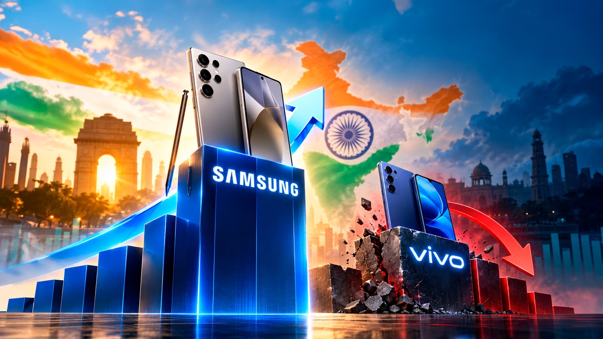 A queda das chinesas? Samsung supera a vivo e reassume a liderança na Índia