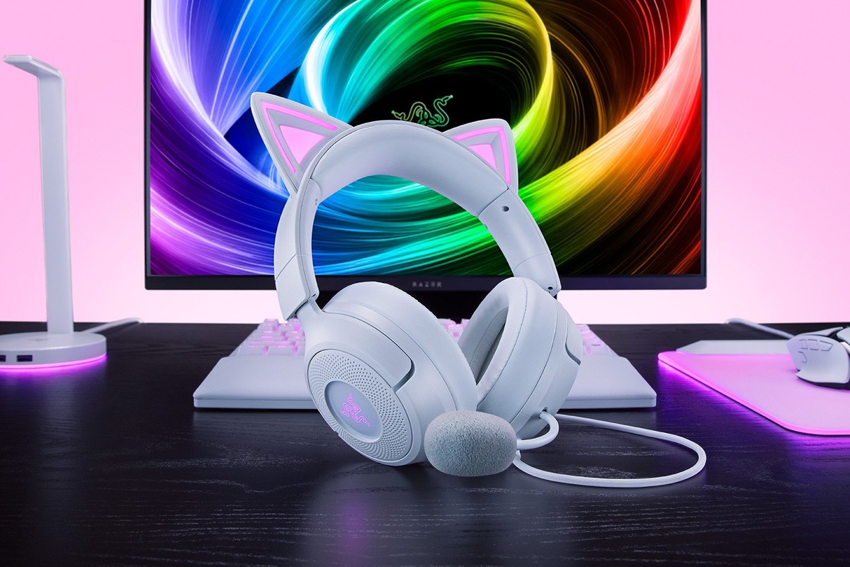 Headset Razer Kraken Kitty V3 ganha edição com fio e áudio surround 7.1