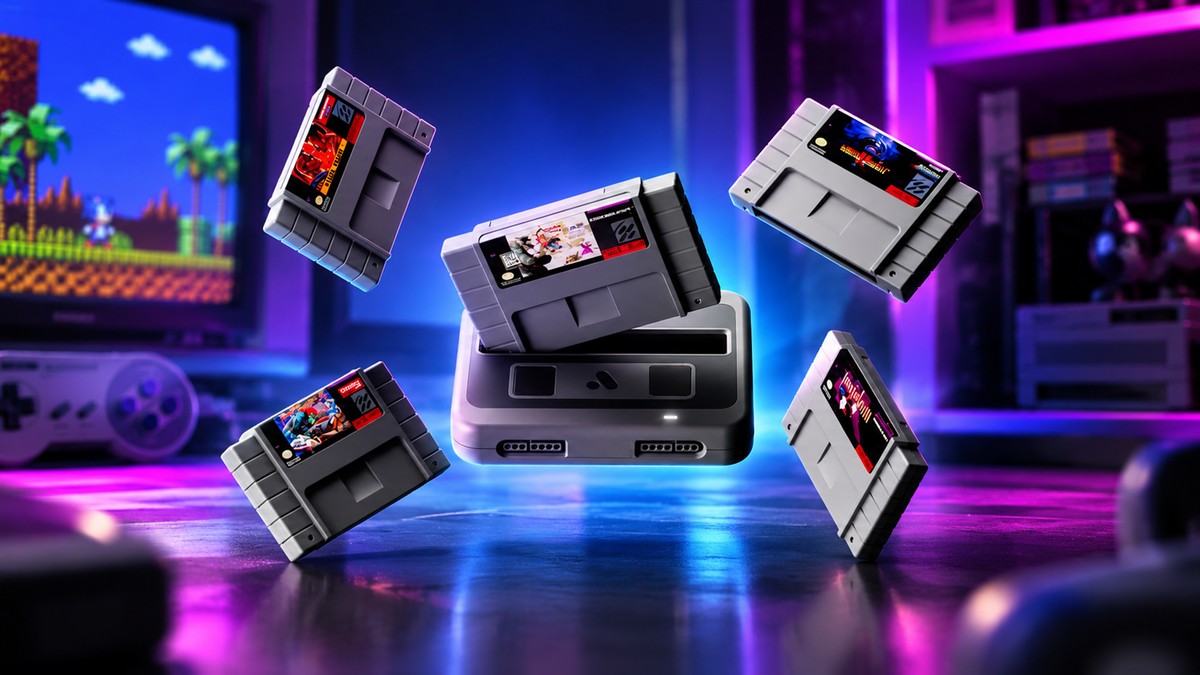 Super Nintendo e Mega Drive são revividos com suporte a cartuchos, Bluetooth e resolução Full HD