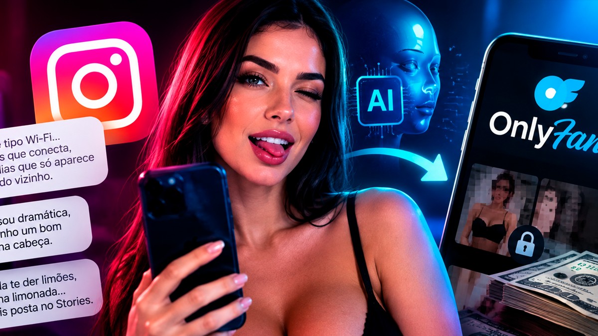 Instagram perdido: influenciadoras de IA roubam piadas para faturar no OnlyFans