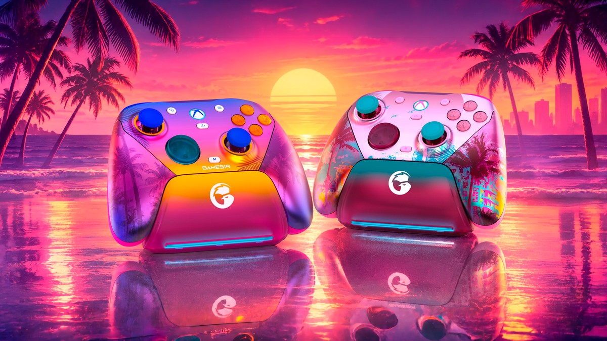 GameSir lança controles "estilo GTA 6" com tecnologia anti-drift e visual retrô