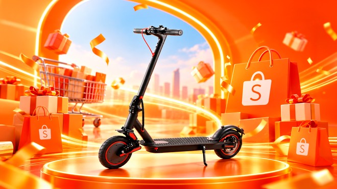 Patinete elétrico com cupom exclusivo na Shope: desconto de até R$ 100 no PIX