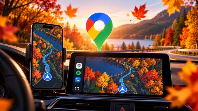 Google Maps adota cores de outono na navegação do Android Auto
