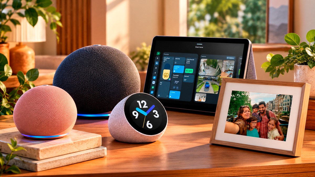 Amazon lança novos Echo com IA, câmera e tela de 16 polegadas
