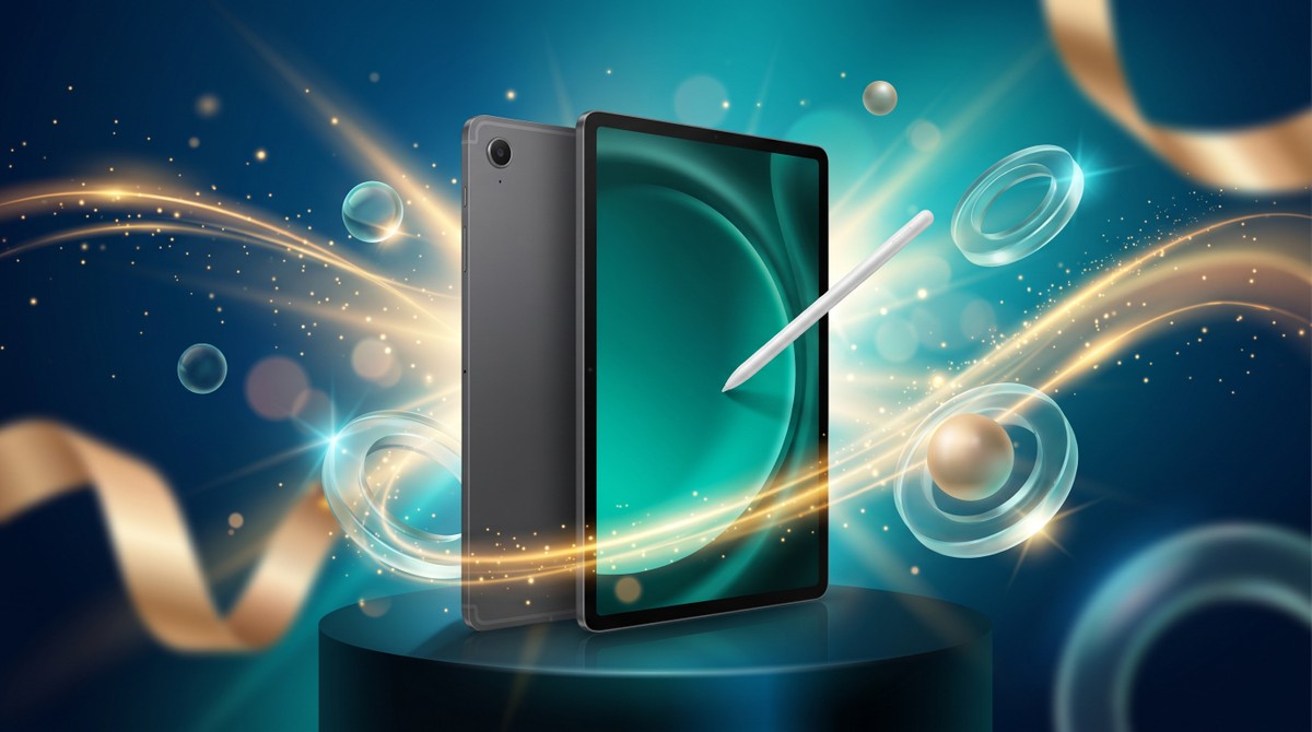 Galaxy Tab S10 FE Plus no precinho hoje: tablet de tela grande e com S Pen na caixa