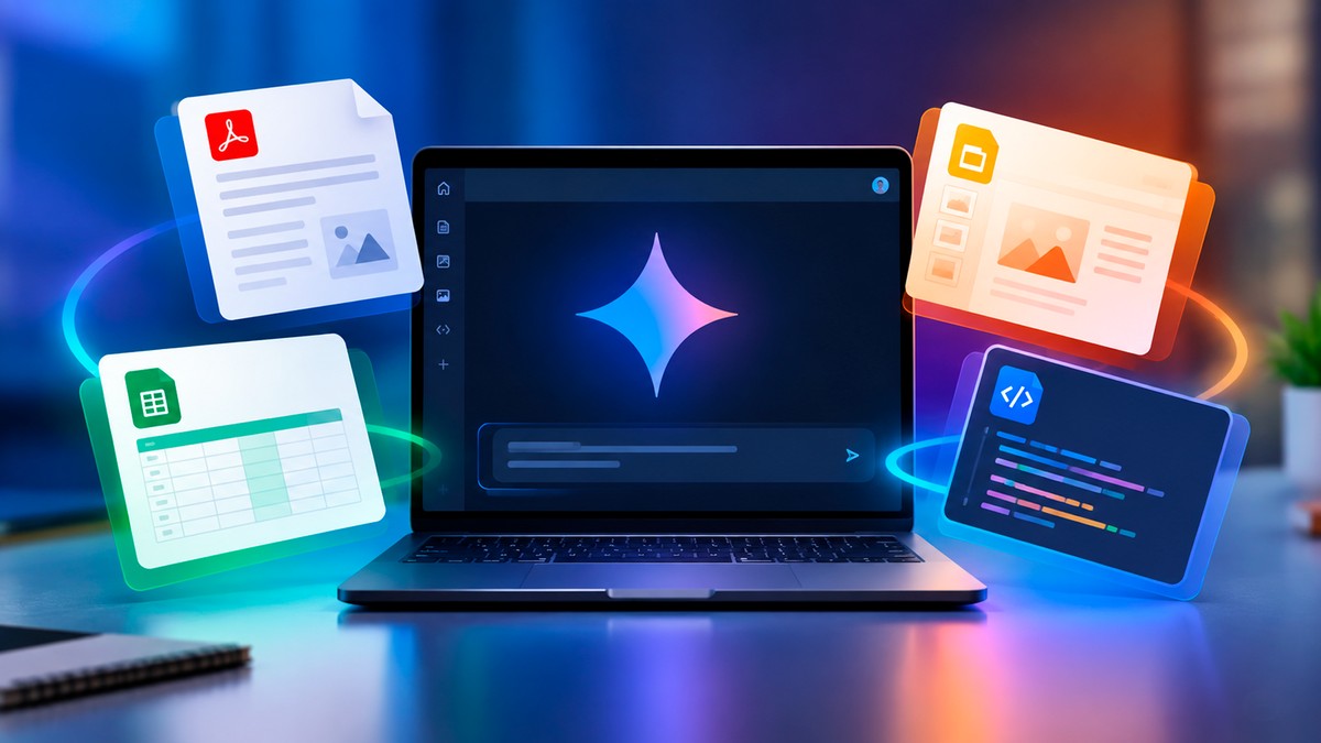 Google Gemini ganha recurso para editar PDFs, planilhas e apresentações em tempo real