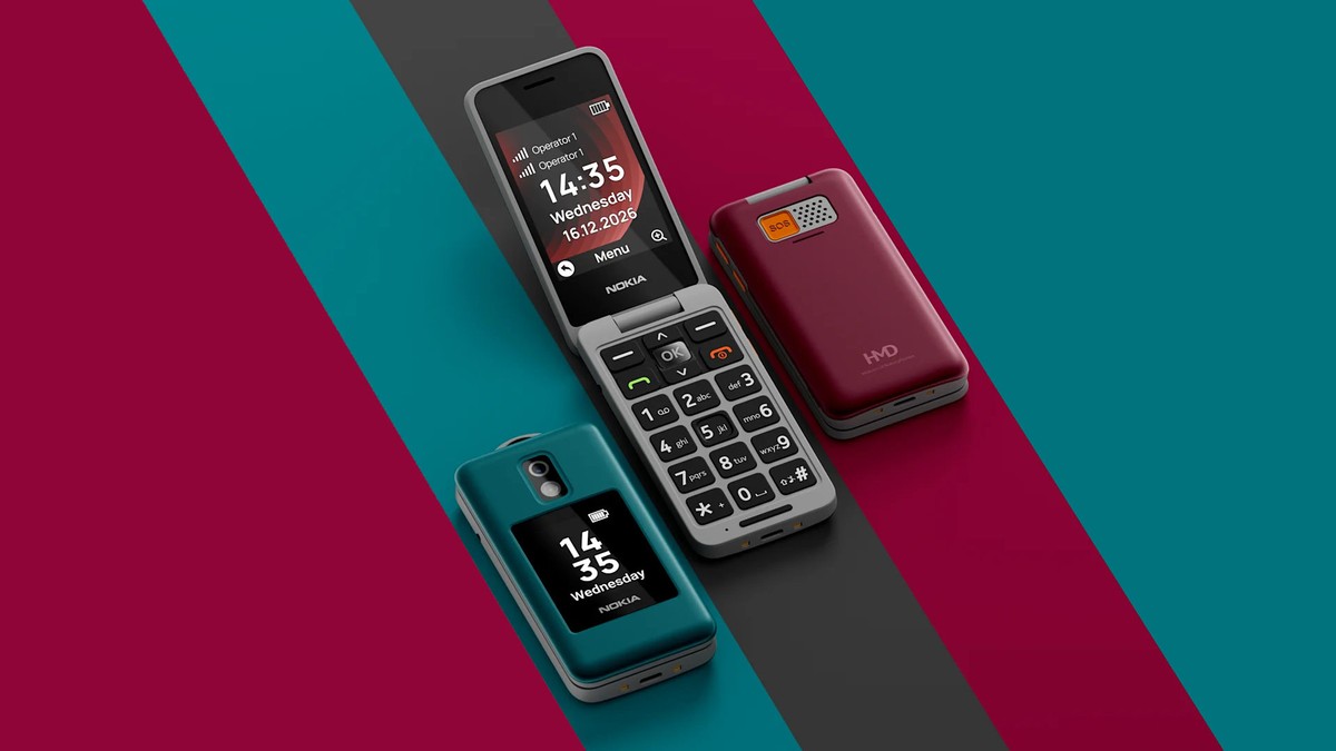 Nokia 2360 Flip é anunciado com duas telas, formato dobrável e assistência remota familiar