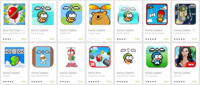 Swing Copters já conta com 35 clones na App Store e Play Store 