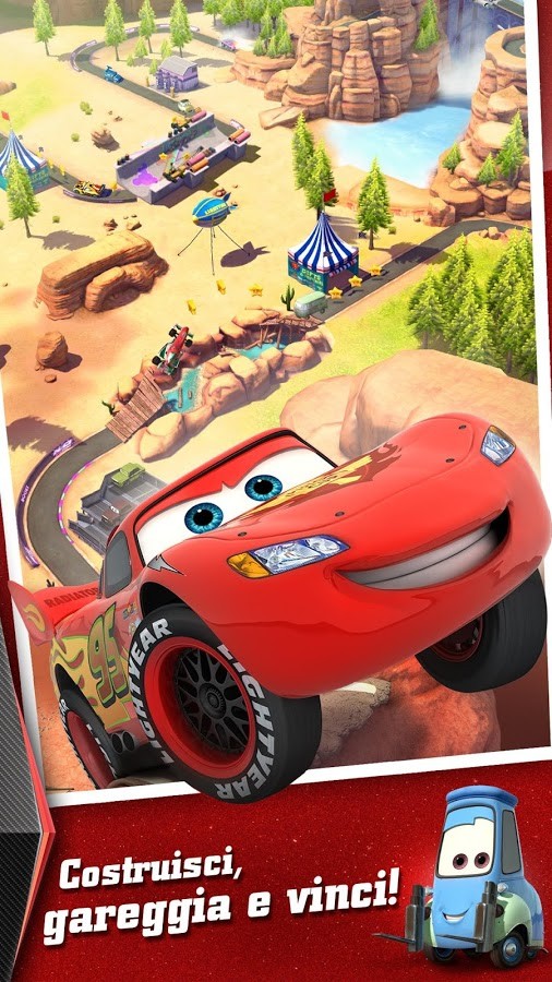 Ajude Relâmpago McQueen a criar sua própria Radiator Springs no game do  filme Carros 